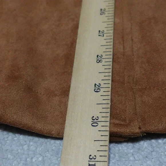 FRYE Faux Suede Shirt Jacket Men's Medium Brown Snap Flap Pockets Long Sleeve - Picture 3 of 8